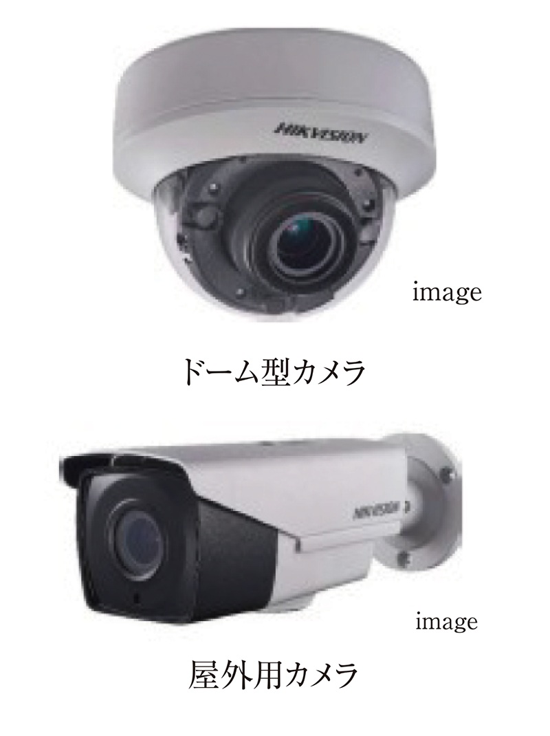 敷地内全14ヶ所に録画機能付防犯カメラを設置