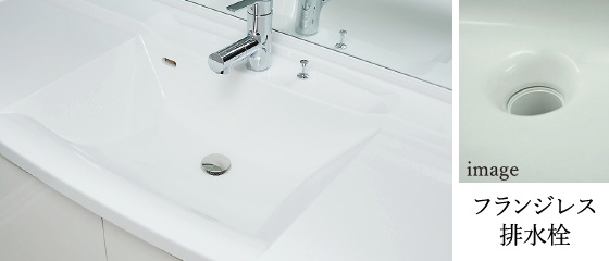 人造大理石天板ボウル一体型カウンター