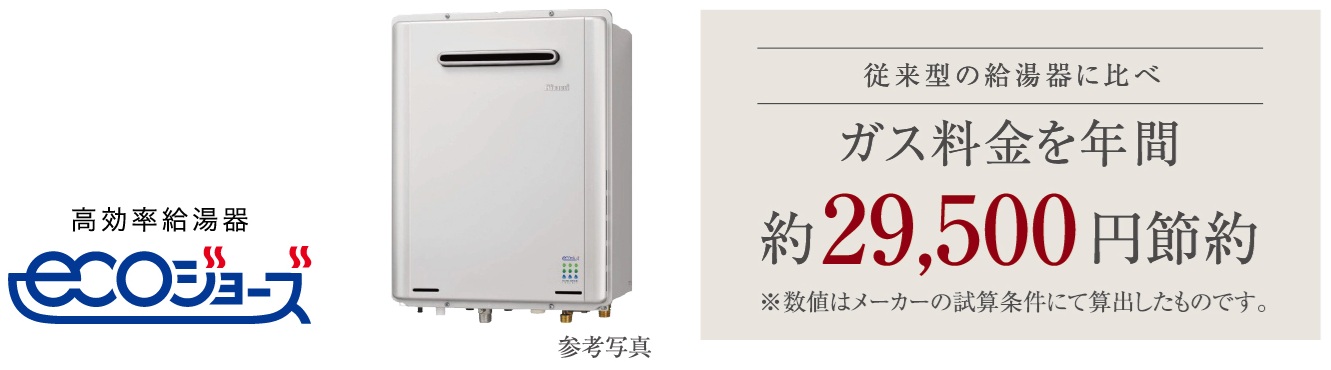 高効率給湯器「エコジョーズ」