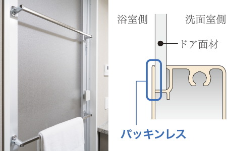 キレイドア（ドア外2本のタオル掛け付）