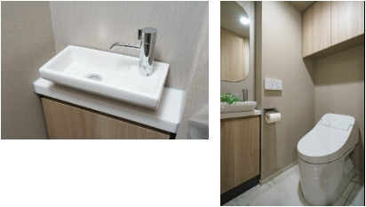 手洗いカウンター付節水トイレ