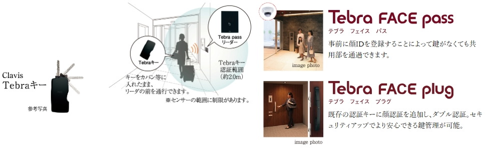 「Tebra（テブラ）キー」＋顔認証システム「Tebra FACE（テブラフェィス）」