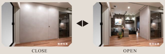 空間をフレキシブルに使いこなすウォールドア