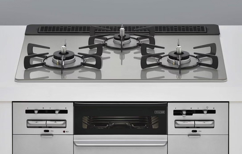 ガラストップコンロ
（無水両面焼きグリル付）