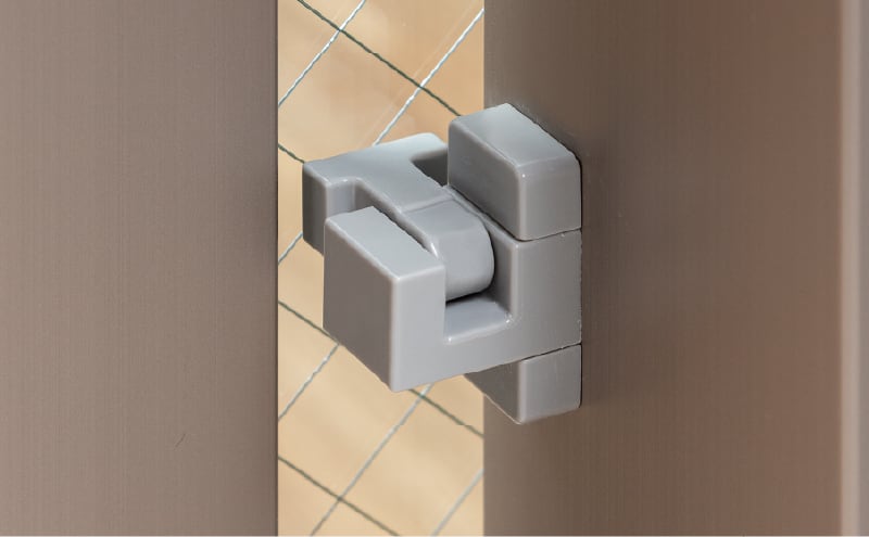 指はさみ防止付引き違いサッシ