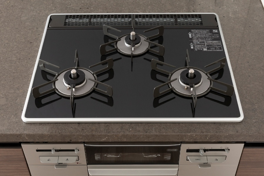 3口パールクリスタルトップコンロ