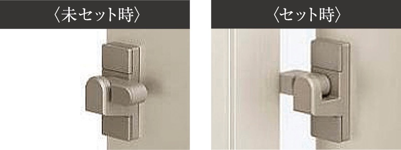 引き違い窓指はさみ防止仕様