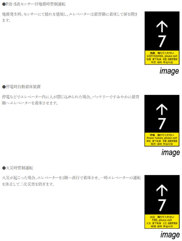 エレベーター内の防災対策