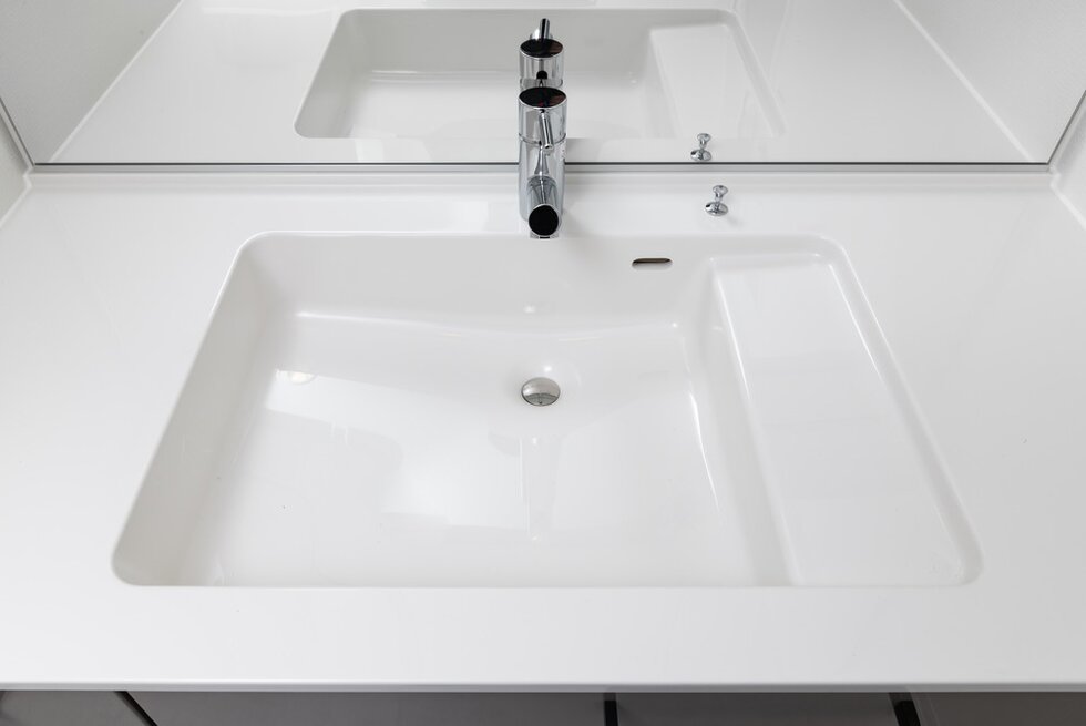 アクリル人造大理石ボウル一体型カウンター