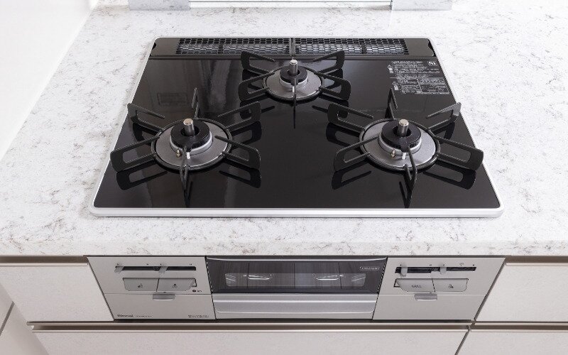 3口パールクリスタルトップコンロ