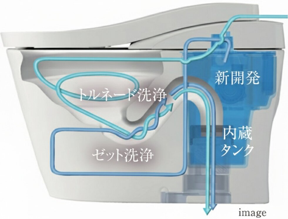 ハイブリッドエコロジーシステムで、しっかりパワフルに洗浄