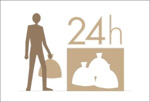 24時間いつでもゴミ出し可能