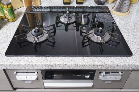 フレームレスガラストップコンロ