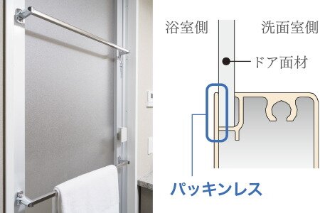 キレイドア（ドア外2本のタオル掛け付）