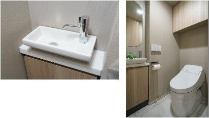 手洗いカウンター付節水トイレ