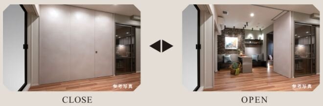 空間をフレキシブルに使いこなすウォールドア