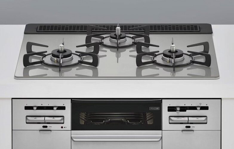 ガラストップコンロ
（無水両面焼きグリル付）