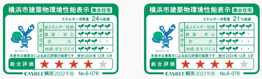 横浜市建築物環境性能表示「集合住宅」
