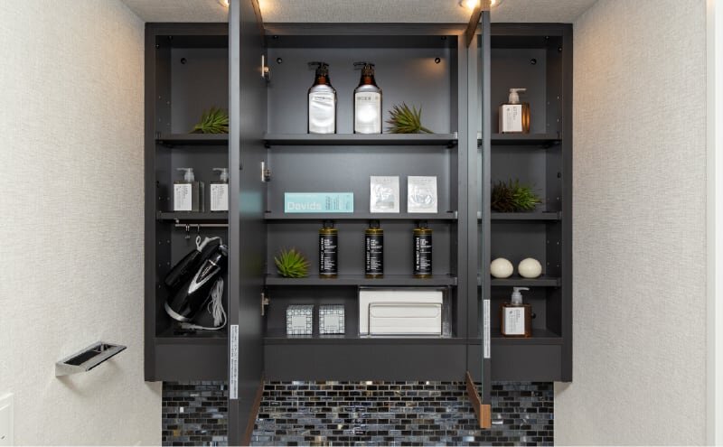 三面鏡タイプミラーキャビネット