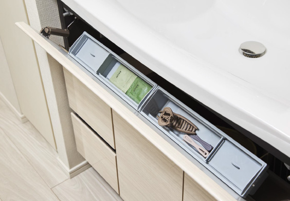 ボウル下ポケット収納