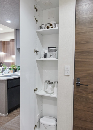 物入（一部の住戸のみ採用。詳しくはプラン集をご確認ください。）