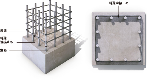 粘り強さをアップする柱構造