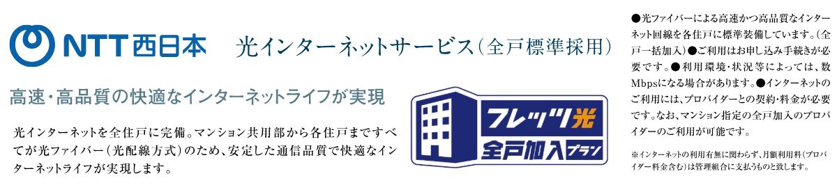 光インターネットサービス（全戸標準採用）