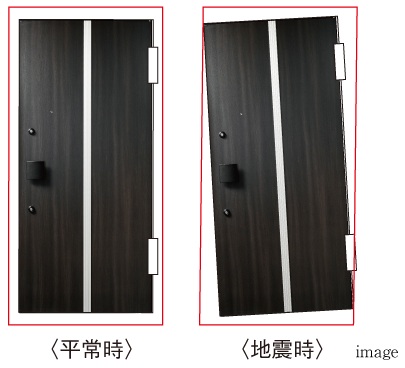地震時に安心、耐震ドア枠