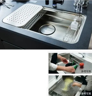 3層構造で調理がはかどる
ユーティリティーシンク