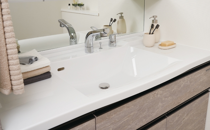 人造大理石ボウル一体型カウンター