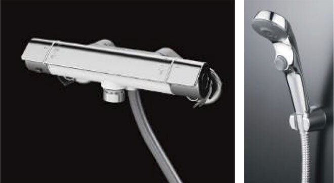 壁付サーモ水栓（メッキ・ワンストップ）