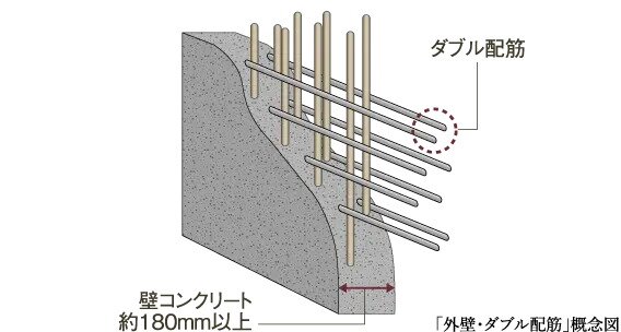 外壁・ダブル配筋（一部）