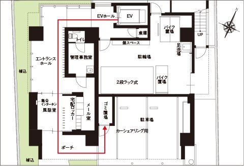 雨に濡れずにゴミ出し可能なゴミ置場