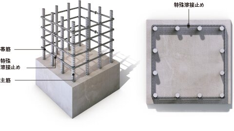 粘り強さをアップする柱構造