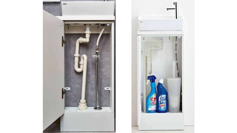 手洗器下の収納