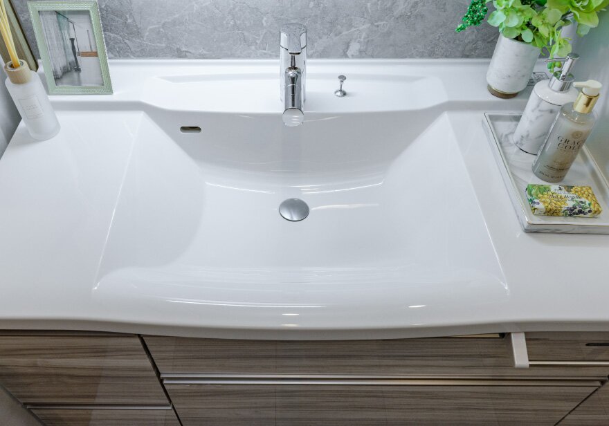 人造大理石天板
ボウル一体型カウンター