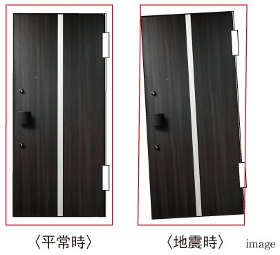 地震時に安心、耐震ドア枠