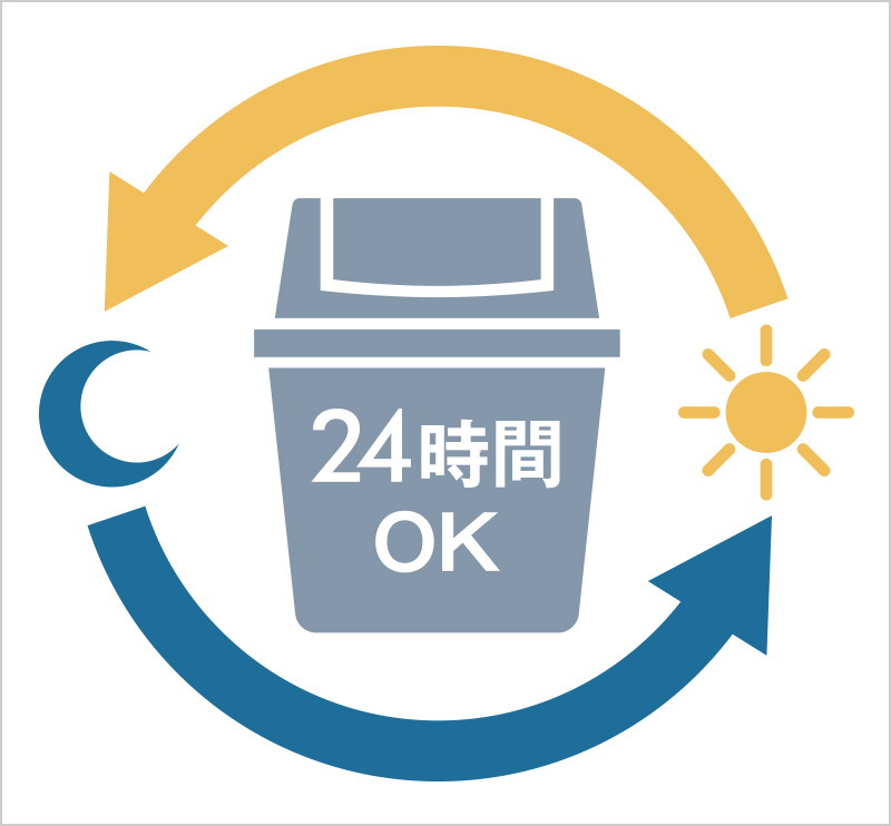 24時間ゴミ出し可能