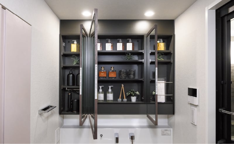 三面鏡タイプミラーキャビネット