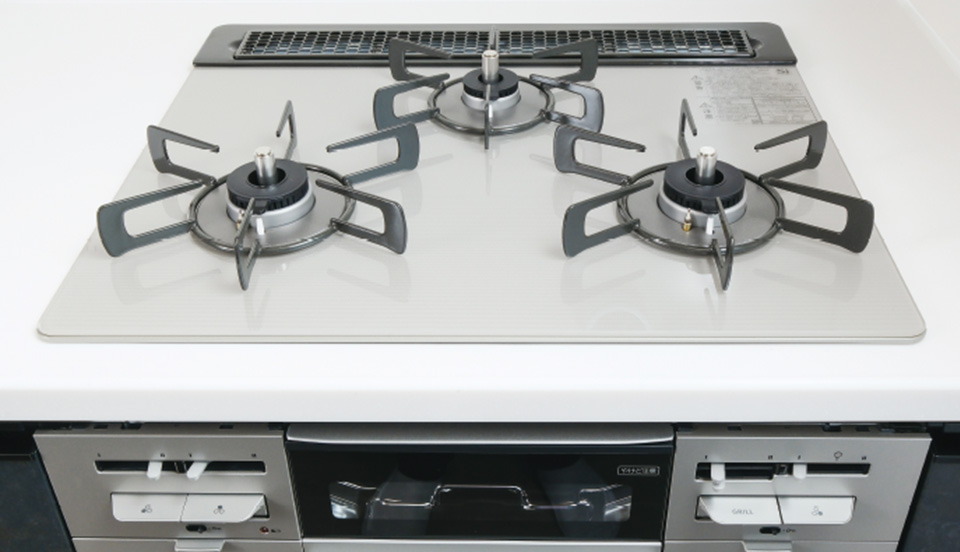 3口ガラストップコンロ