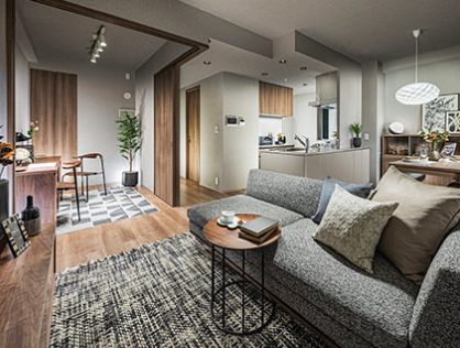 拡張できるリビング