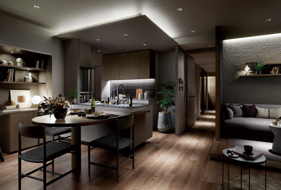 キッチン上部折上天井