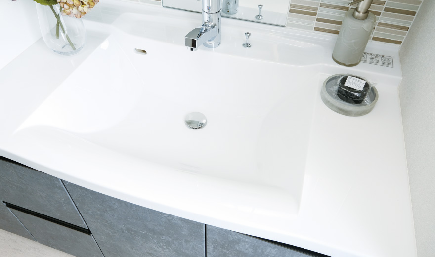 ボウル一体型
人造大理石カウンター