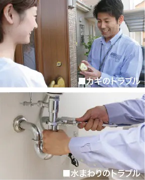駆け付けサポート（管理会社によるサポート）
