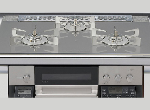 ガスコンロガラストップ・スタイリッシュタイプ