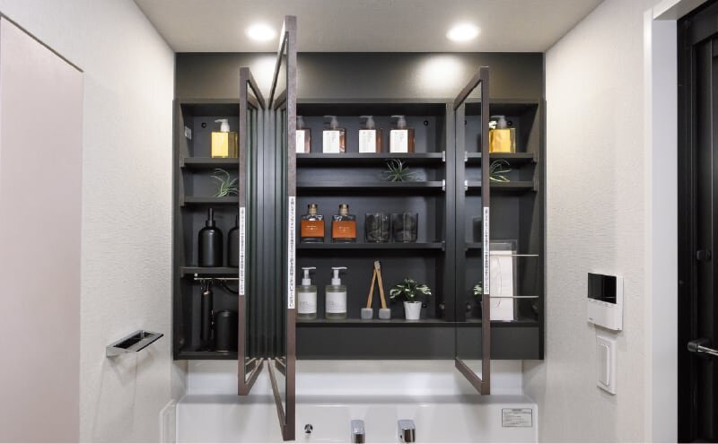 三面鏡タイプミラーキャビネット