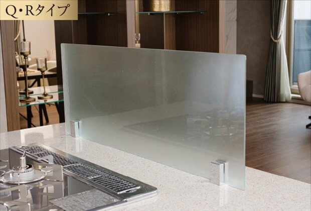 3口ガラストップコンロ前ミスト強化ガラス