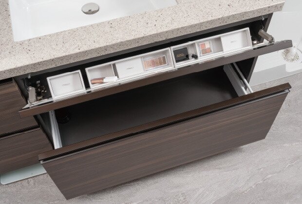 ポケット収納／1段スライドキャビネット