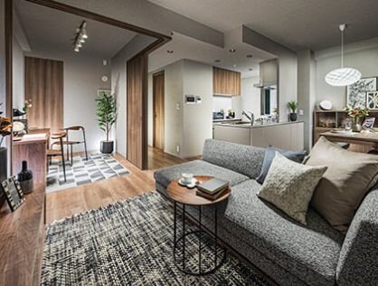 拡張できるリビング