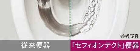 フチなし形状&セフィオンテクト便器